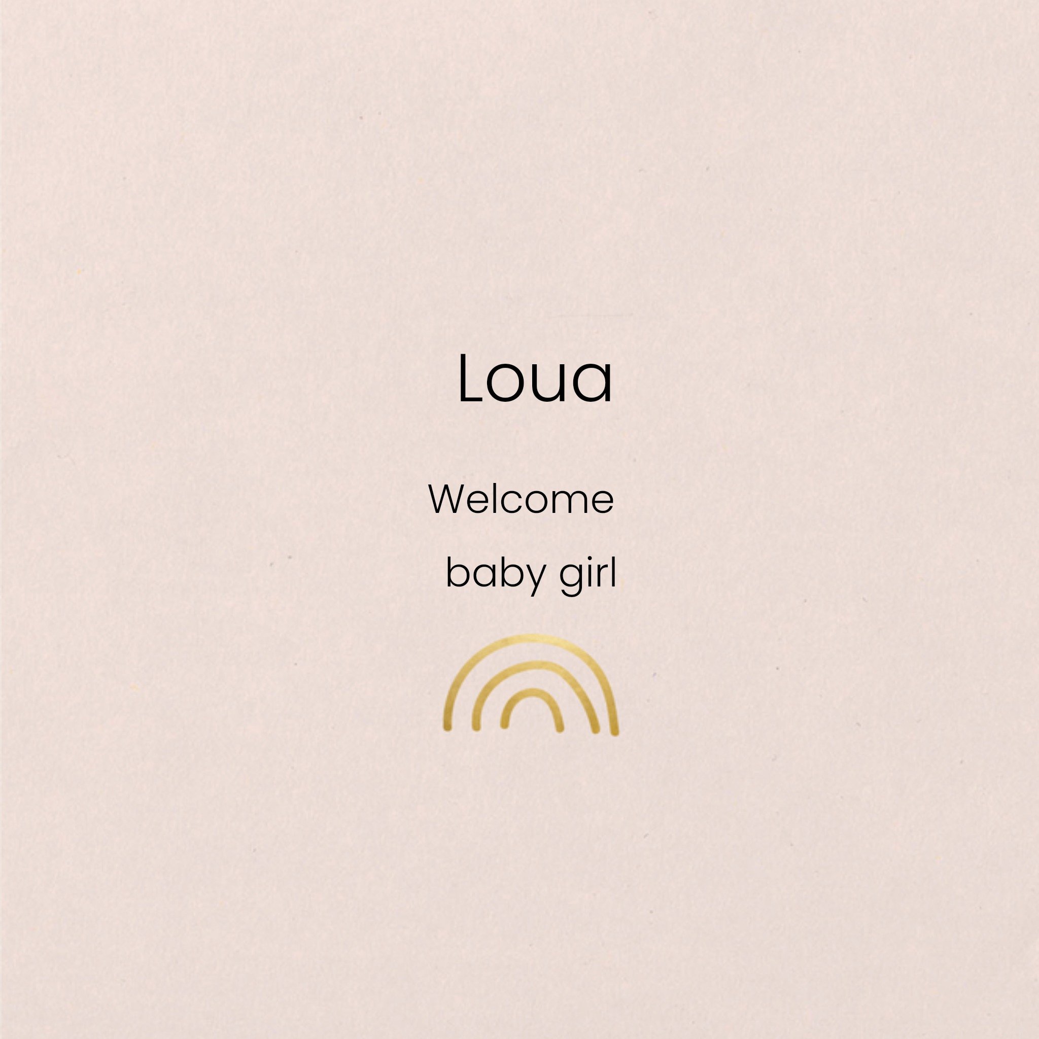 Greetz Geboortekaart met naam Vierkant