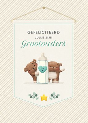 Uddle | Geboortekaart | Gefeliciteerd Jullie Zijn Grootouders