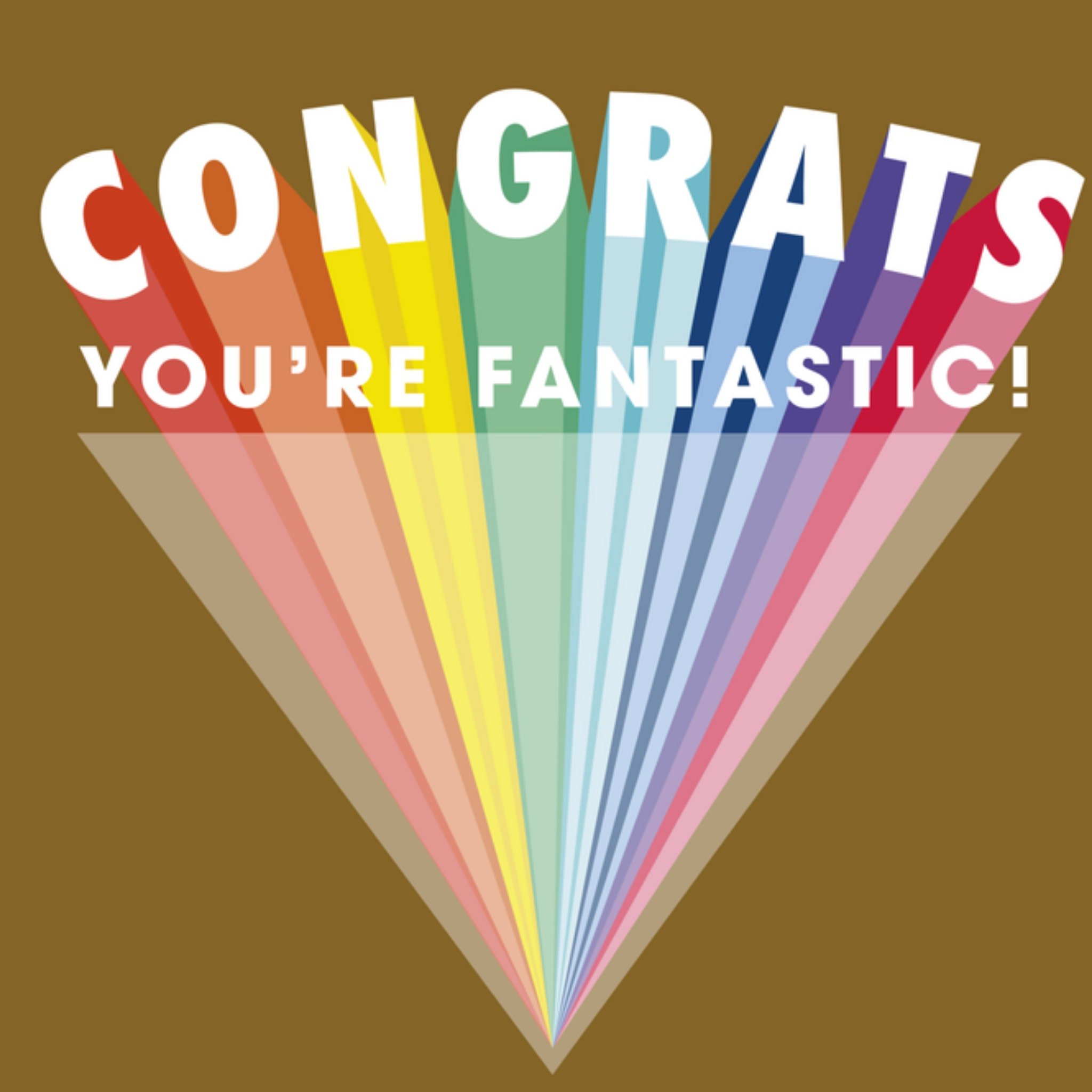 UK Greetings Felicitatiekaart regenboog Vierkant