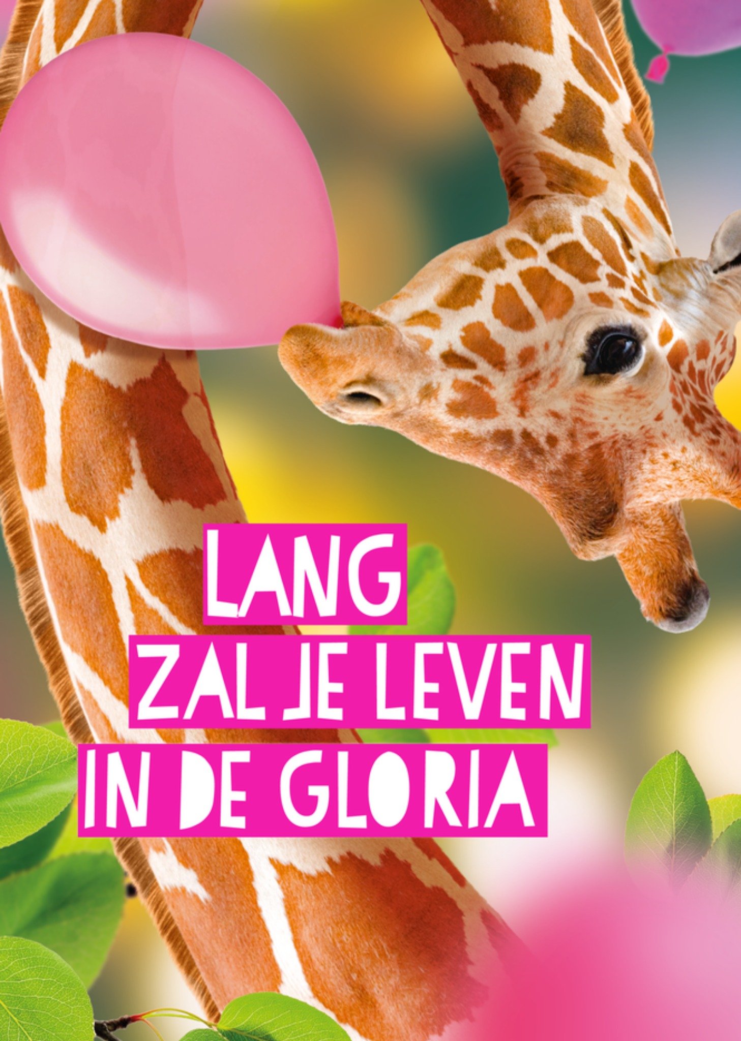 Verjaardagskaart Giraffe Grappig Kaart Paperclip