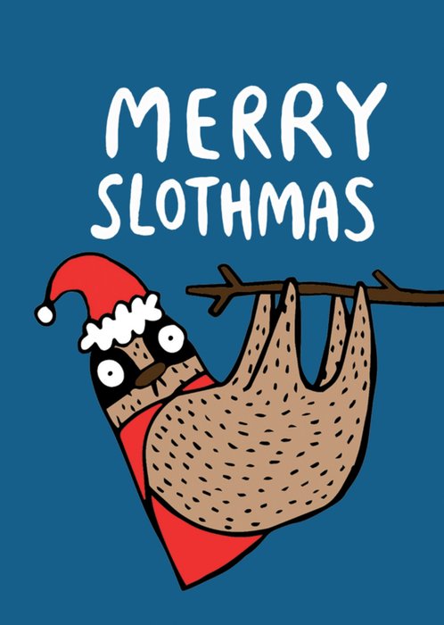 Katie Abey Design | Kerstkaart | grappig | Luiaard