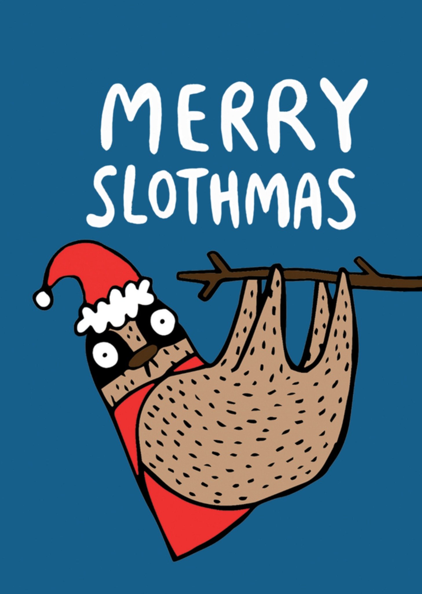 Katie Abey Design Kerstkaart grappig Luiaard Standard Card