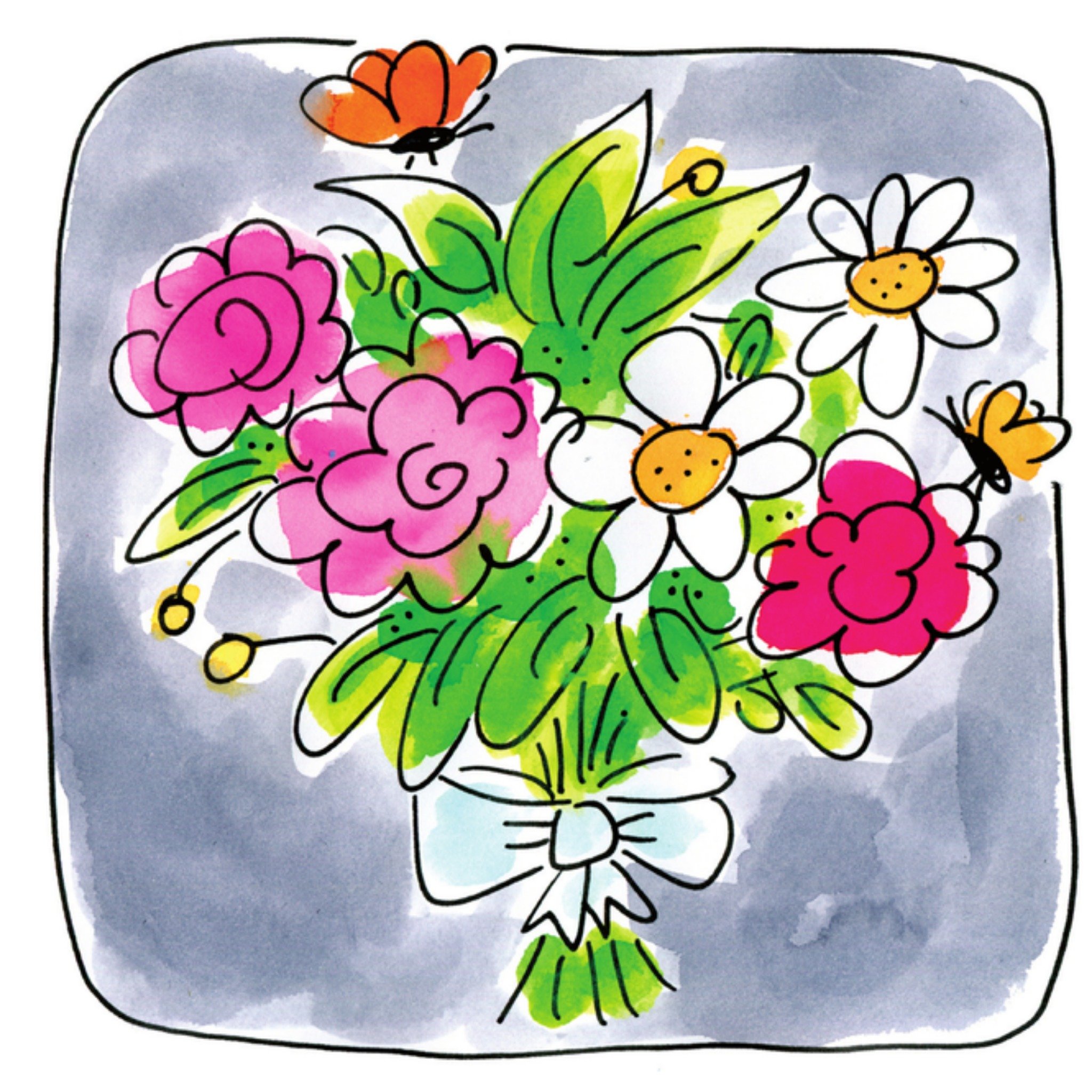 Sterkte kaart bos bloemen Vierkante Kaart Blond Amsterdam