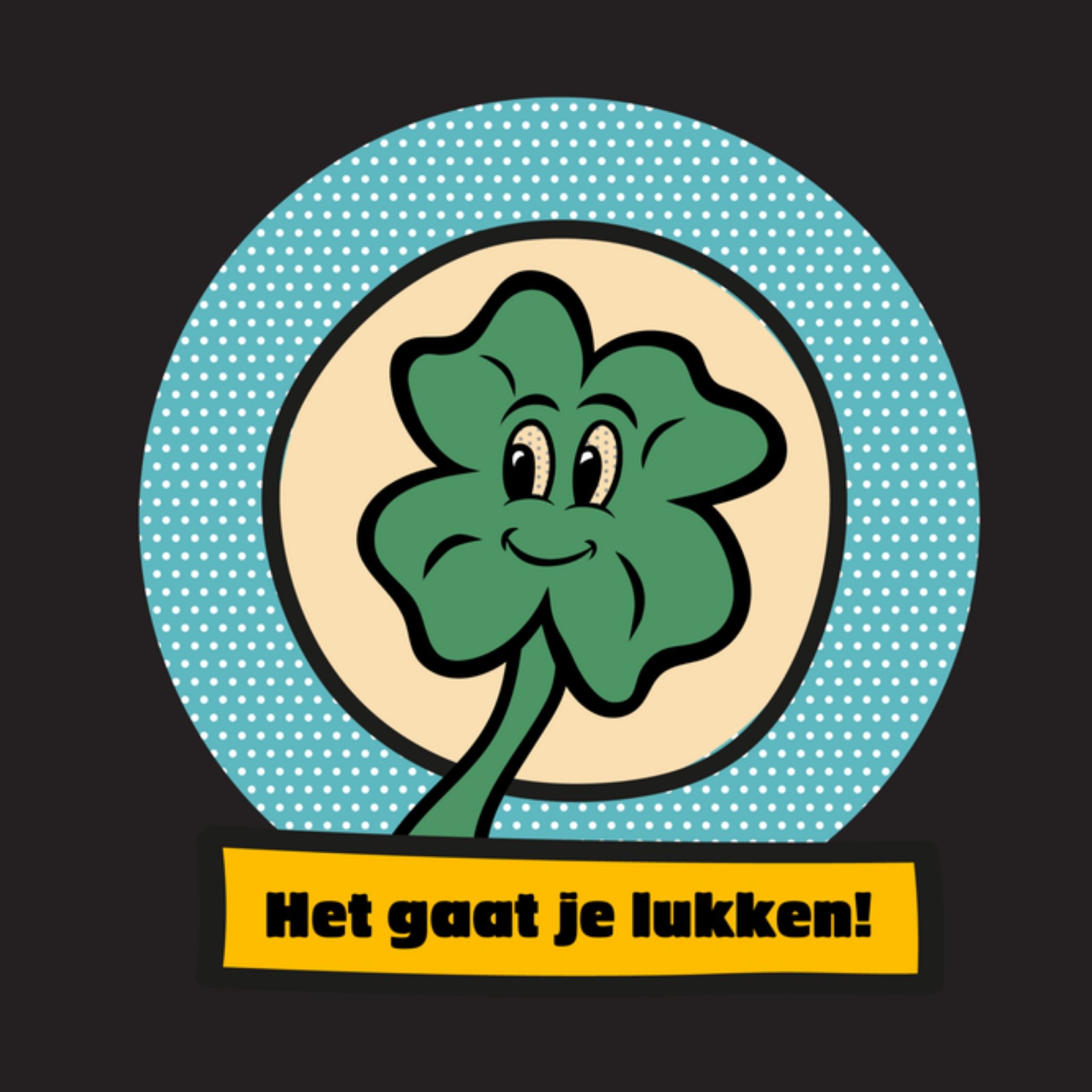 Greetz Succeskaart klavertje vier Vierkant