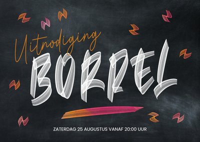 Luckz | Uitnodiging borrel | met aanpasbare tekst