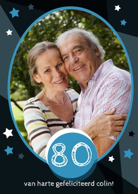 Sterren Foto Upload 80e Verjaardag Kaart