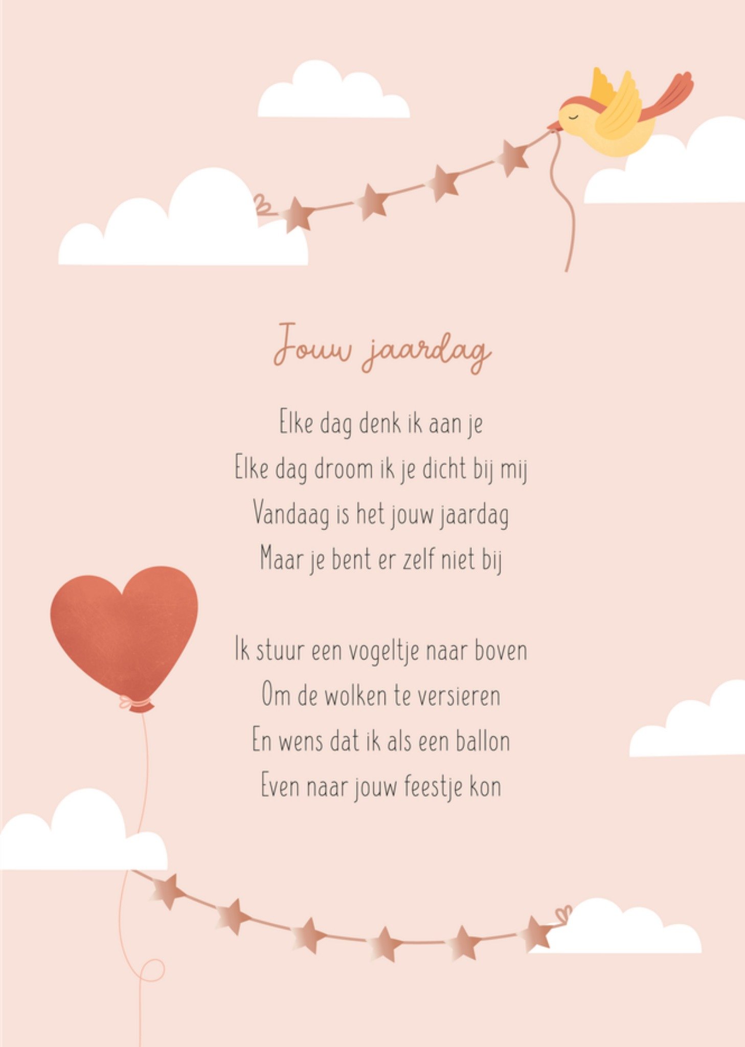 Verjaardagskaart Sterrenkind Meisje Kaart Kleine Vlindervoetjes