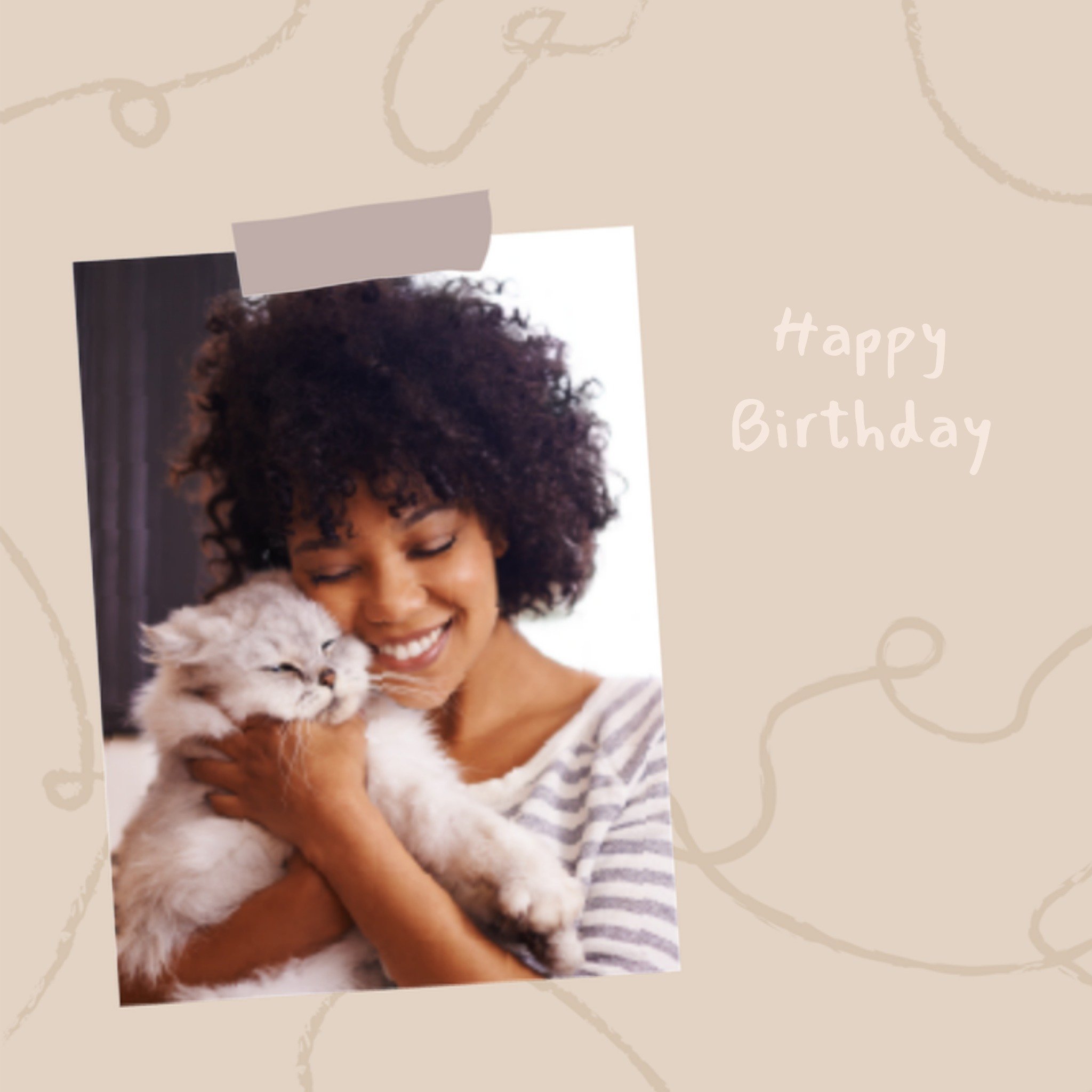 Greetz Verjaardag Foto Vierkant