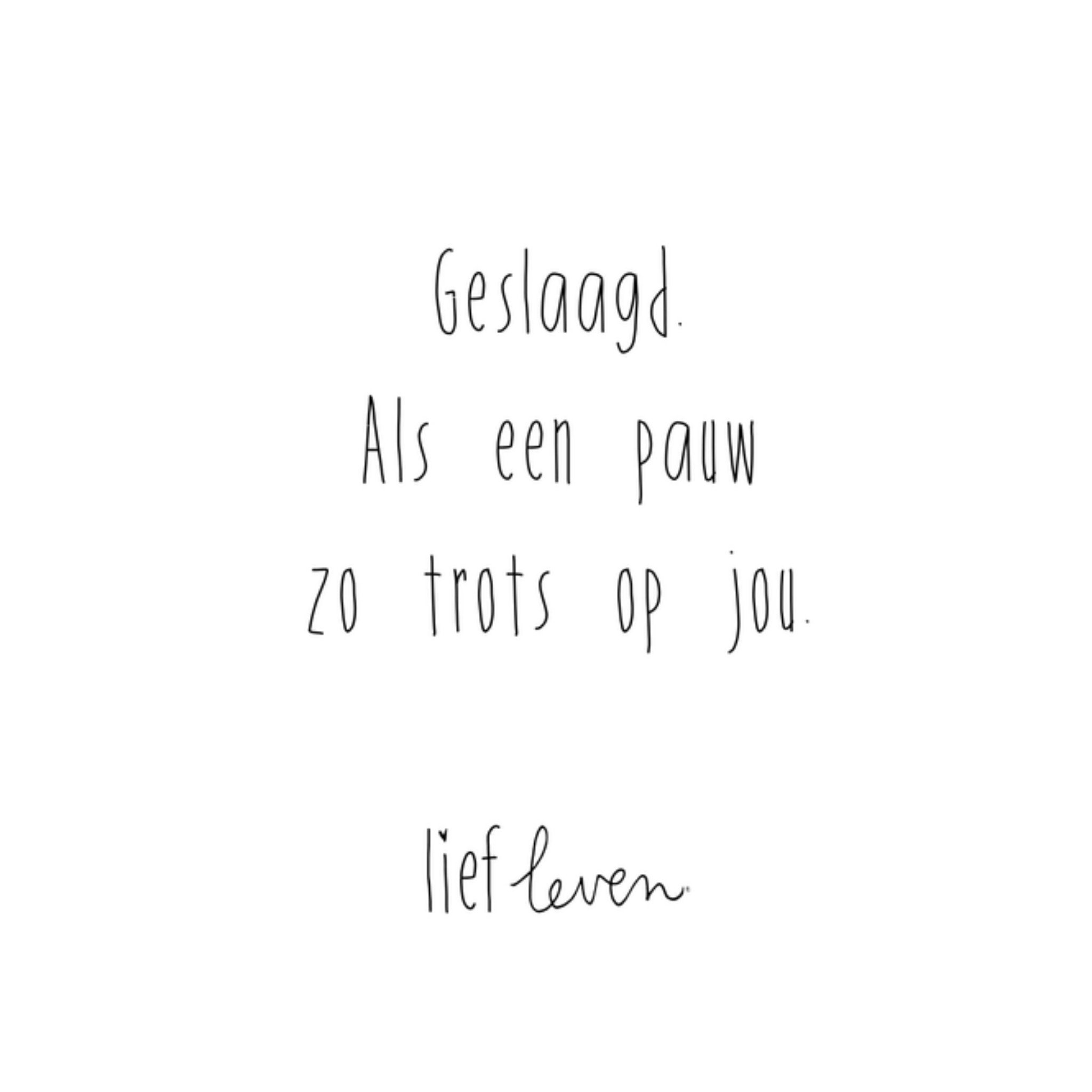 Geslaagd kaart Zoon Vierkante Kaart Lief Leven