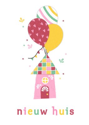 Marieke Witke | Nieuwe woning kaart | Kleurrijke ballonnen
