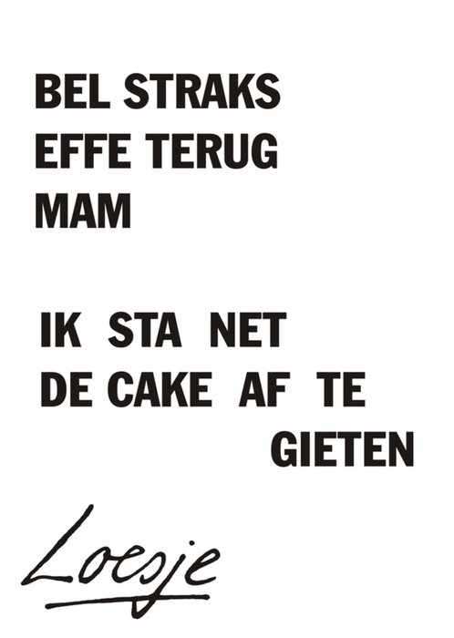 De cake afgieten