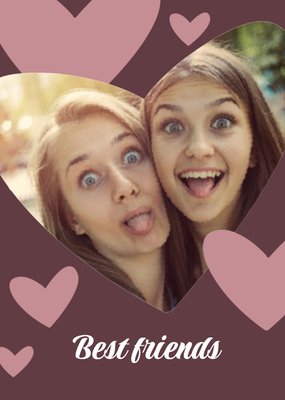 Best Friends Hart Foto Upload Vriendschap Kaart