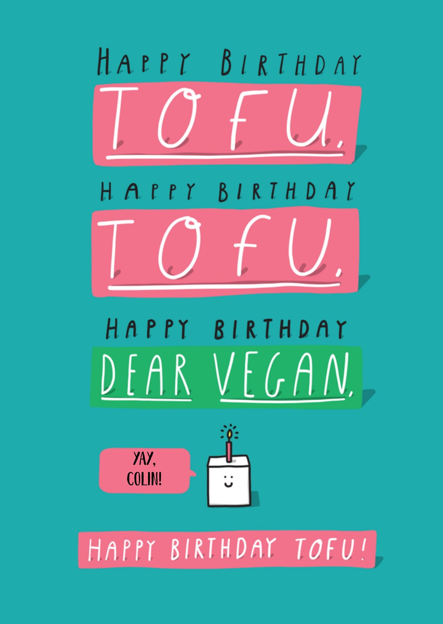 Tillovision Verjaardagskaart tofu Kaart Tillovision Ltd