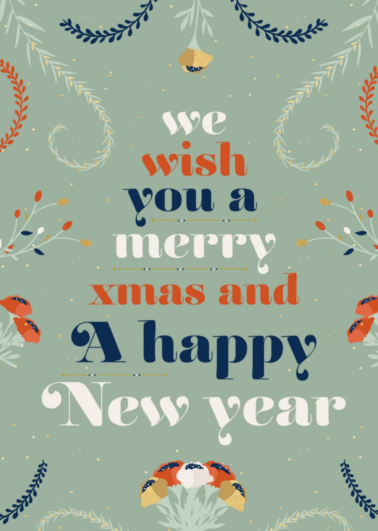 Kerst Bloemen Groen Greetz