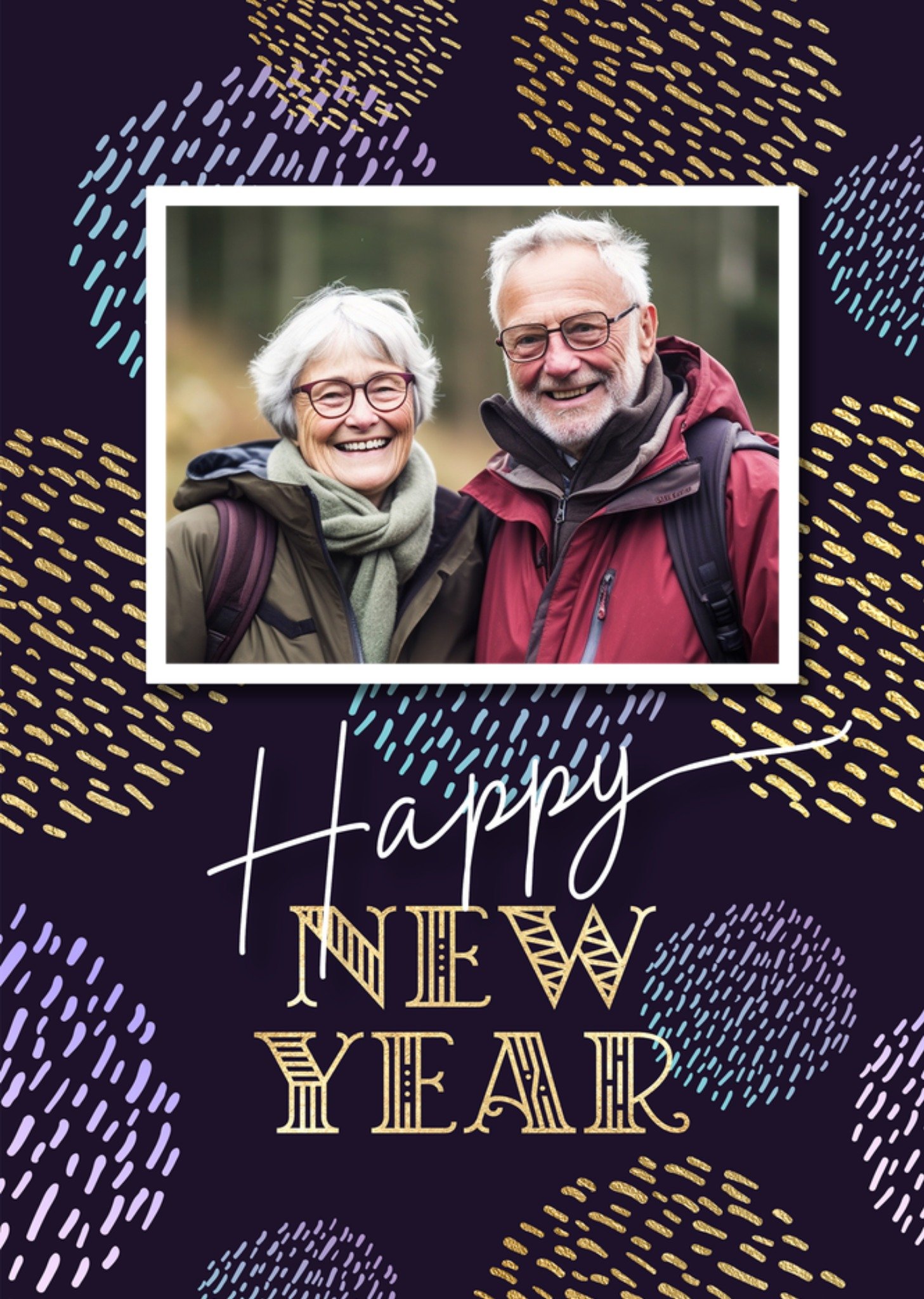 Nieuwjaarskaart Vrolijk Oud en nieuw Kaart Luckz