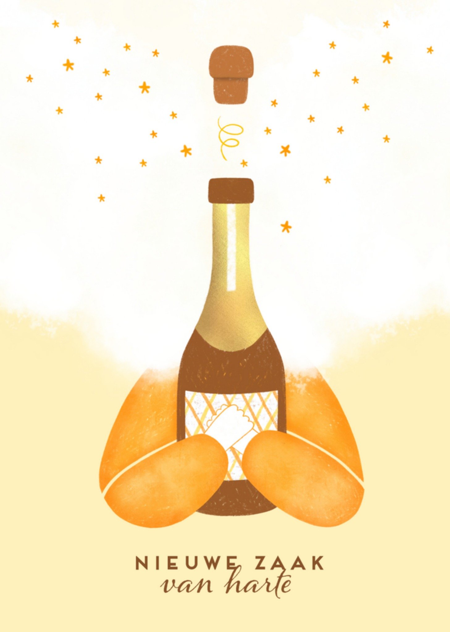 Opening nieuwe zaak champagne Kaart Marieke Witke