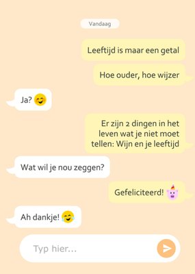 Greetz | Verjaardagskaart | chatgesprek