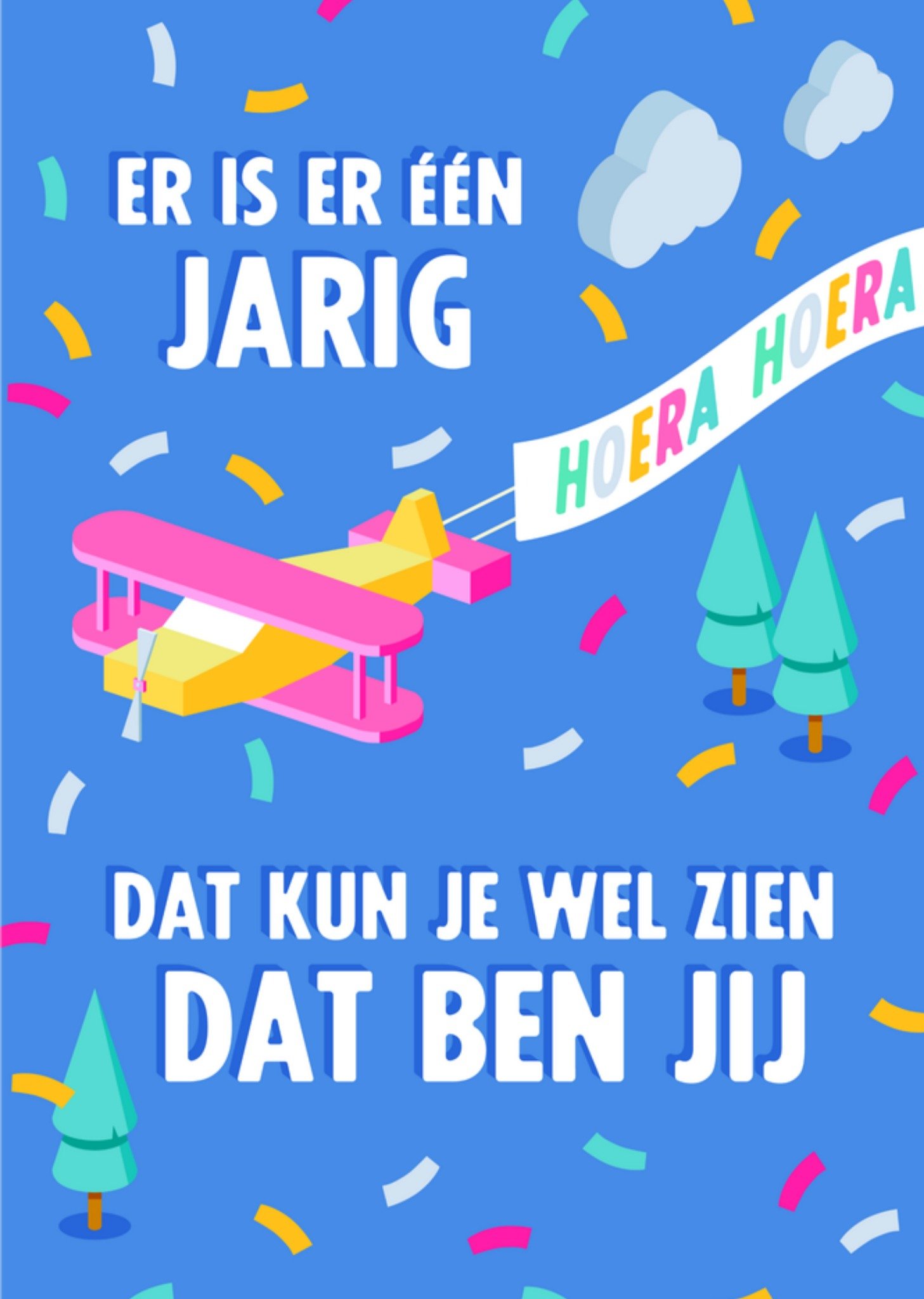 Greetz Verjaardagskaart Vliegtuig Standard Card