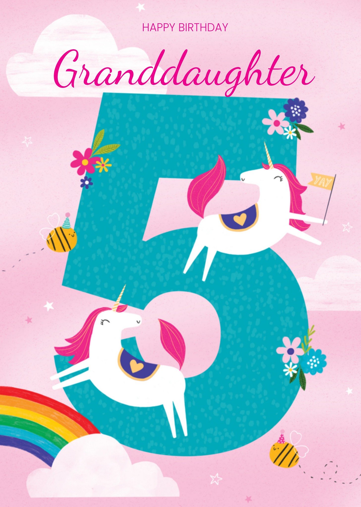 Verjaardagskaart 5 jaar eenhoorn Kaart Paperlink