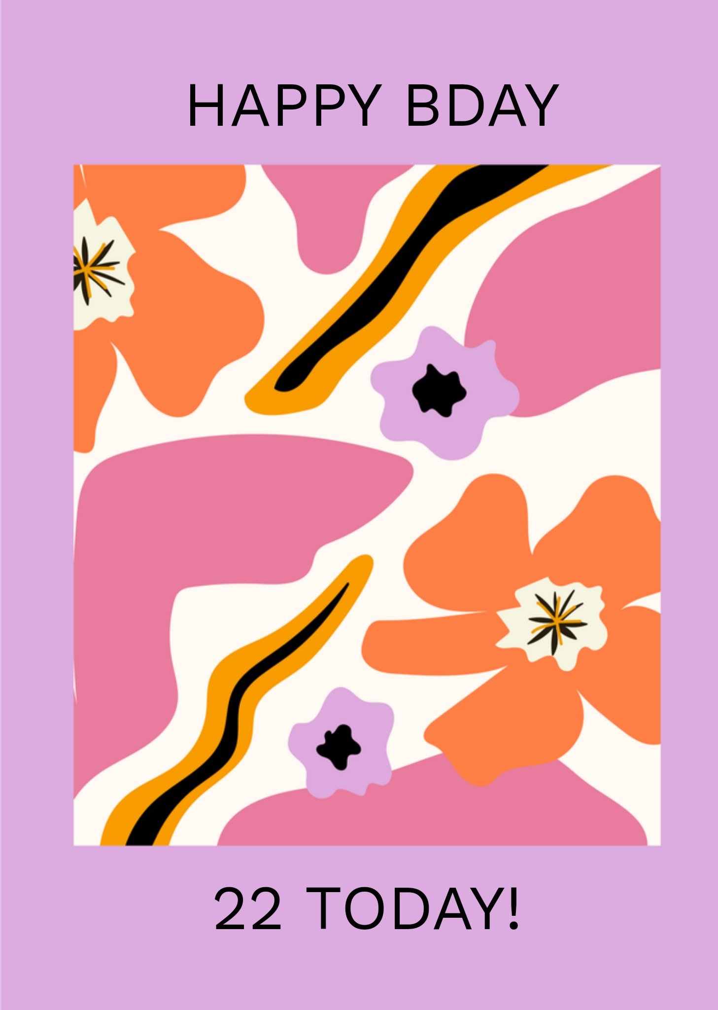 Greetz Verjaardagskaart 22 today Standard Card