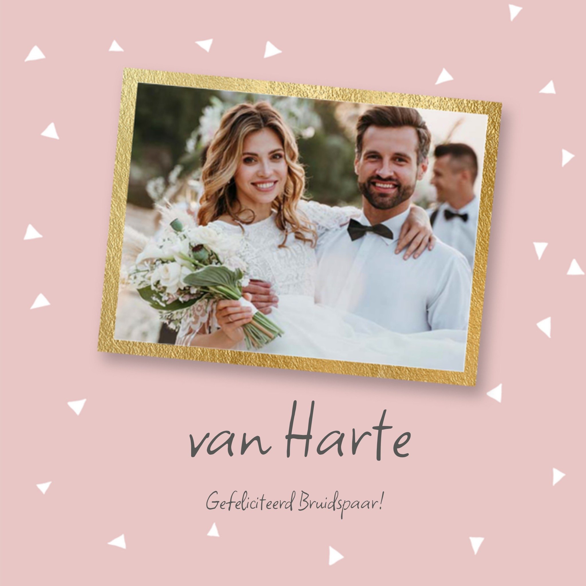 Huwelijkskaart Tekst Vrolijk Vierkante Kaart Luckz