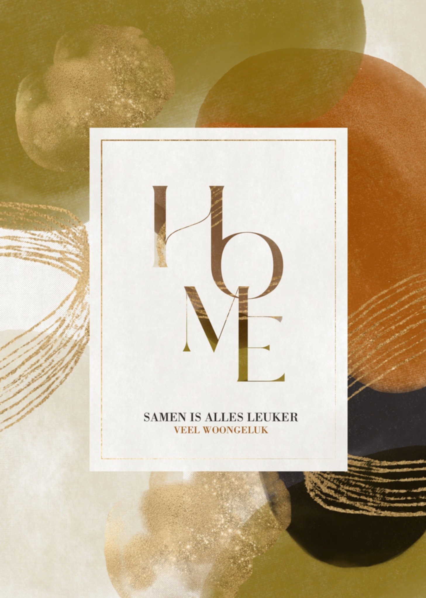 Nieuwe woning Abstract Vrouw Kaart Greetz