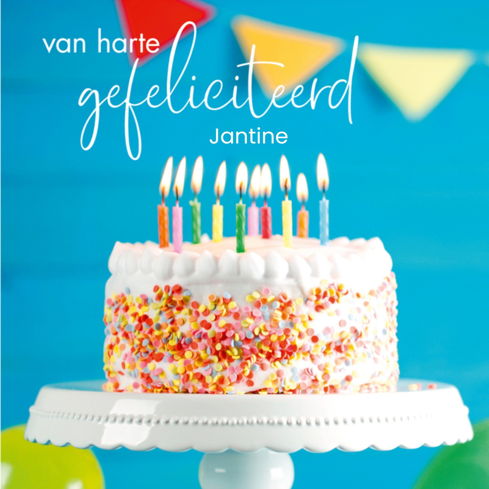 Verjaardag Met naam Vierkante Kaart Paperclip