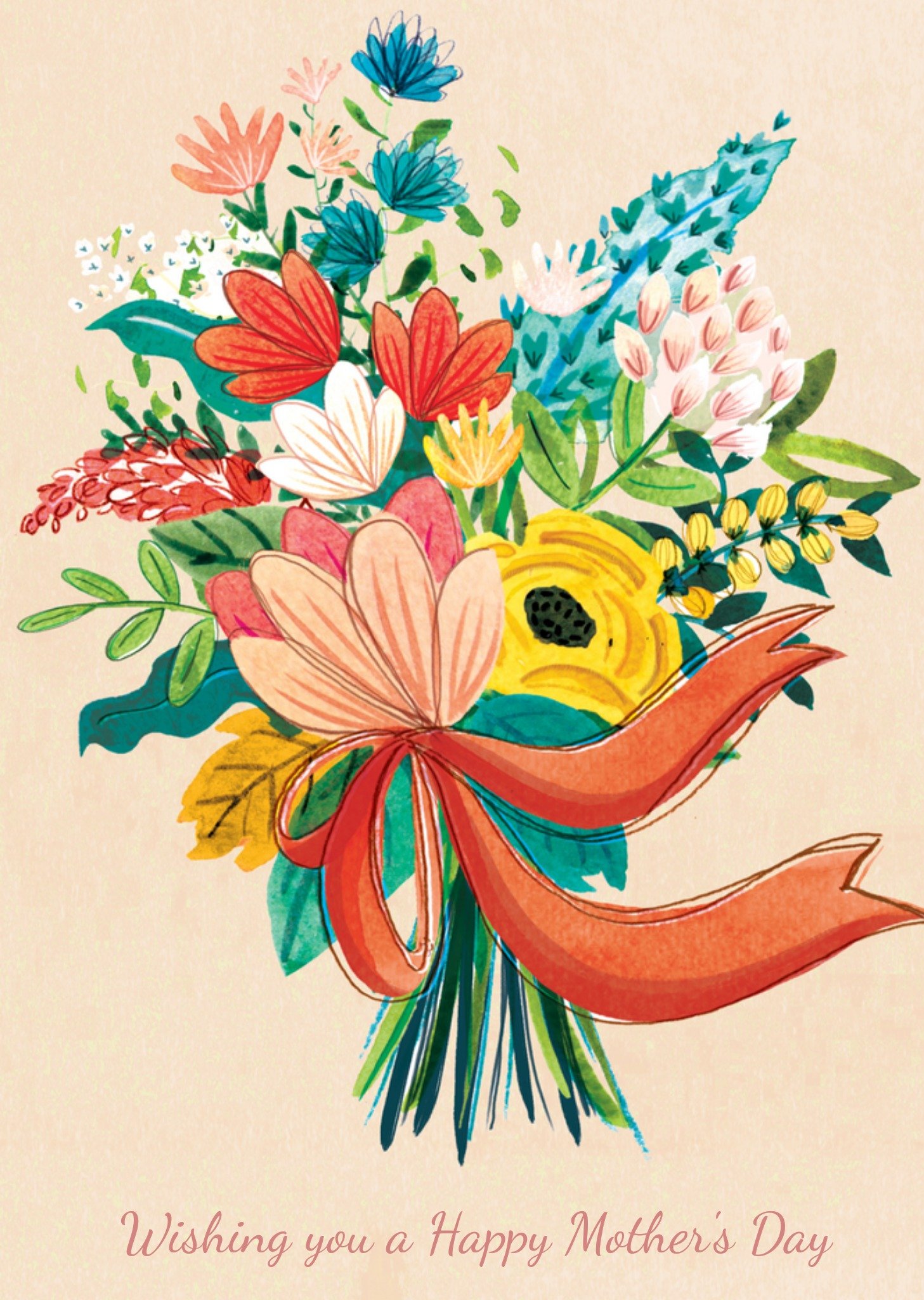 Moederdagkaart boeket Kaart Greetz