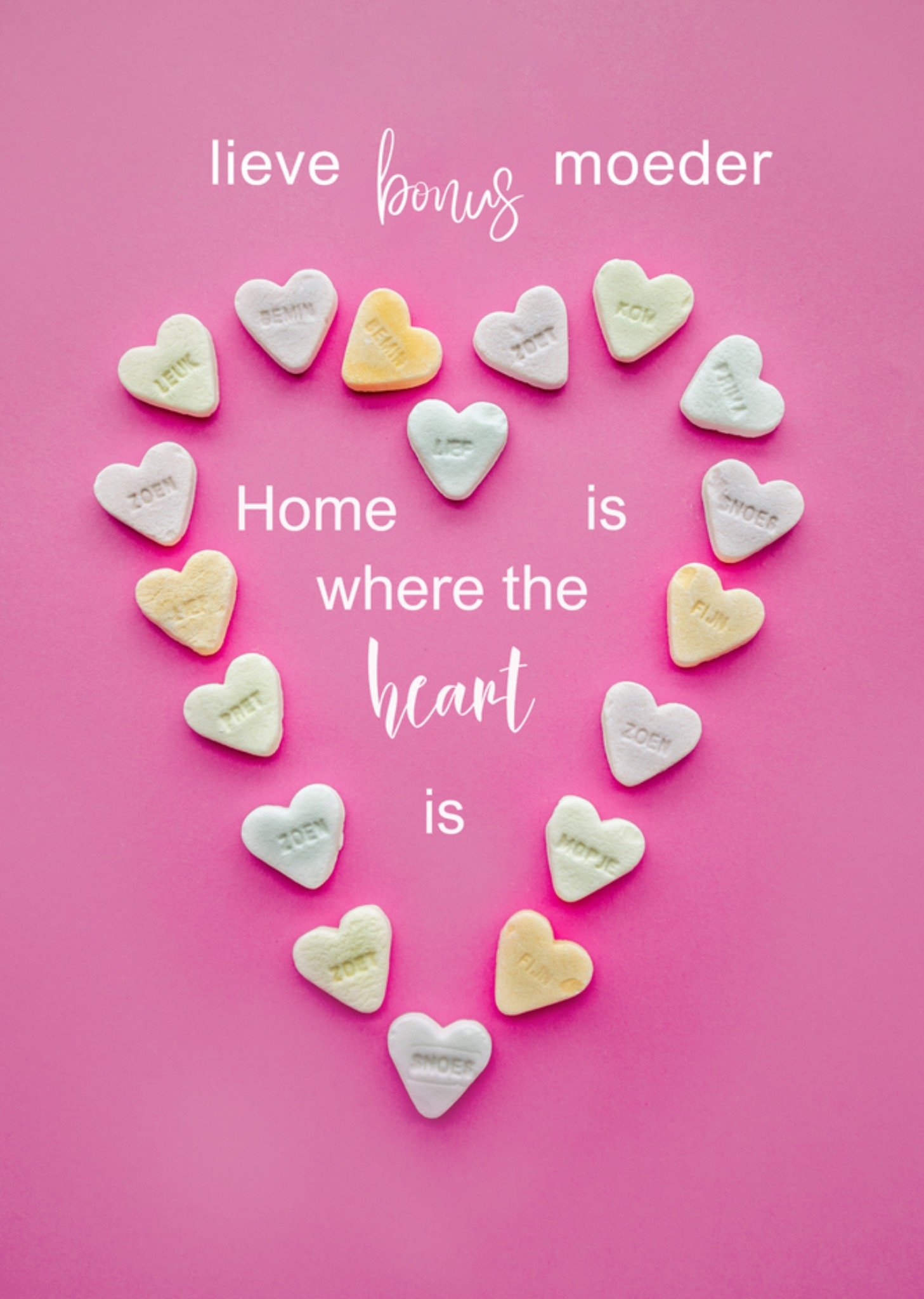 Nieuwe woning kaart Bonusmoeder Kaart Photoflash