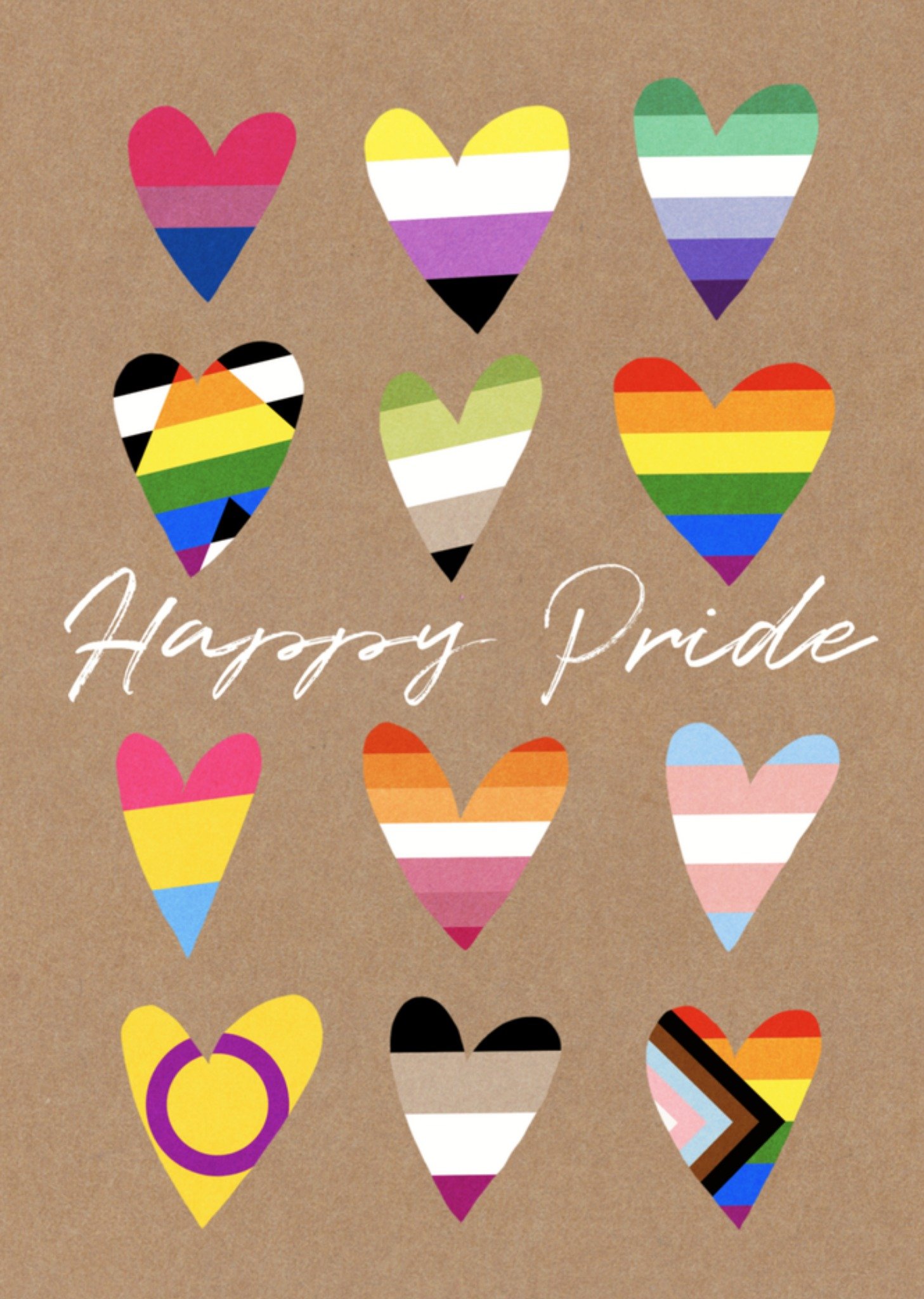 Pride kaart hartjes kleurrijk Greetz