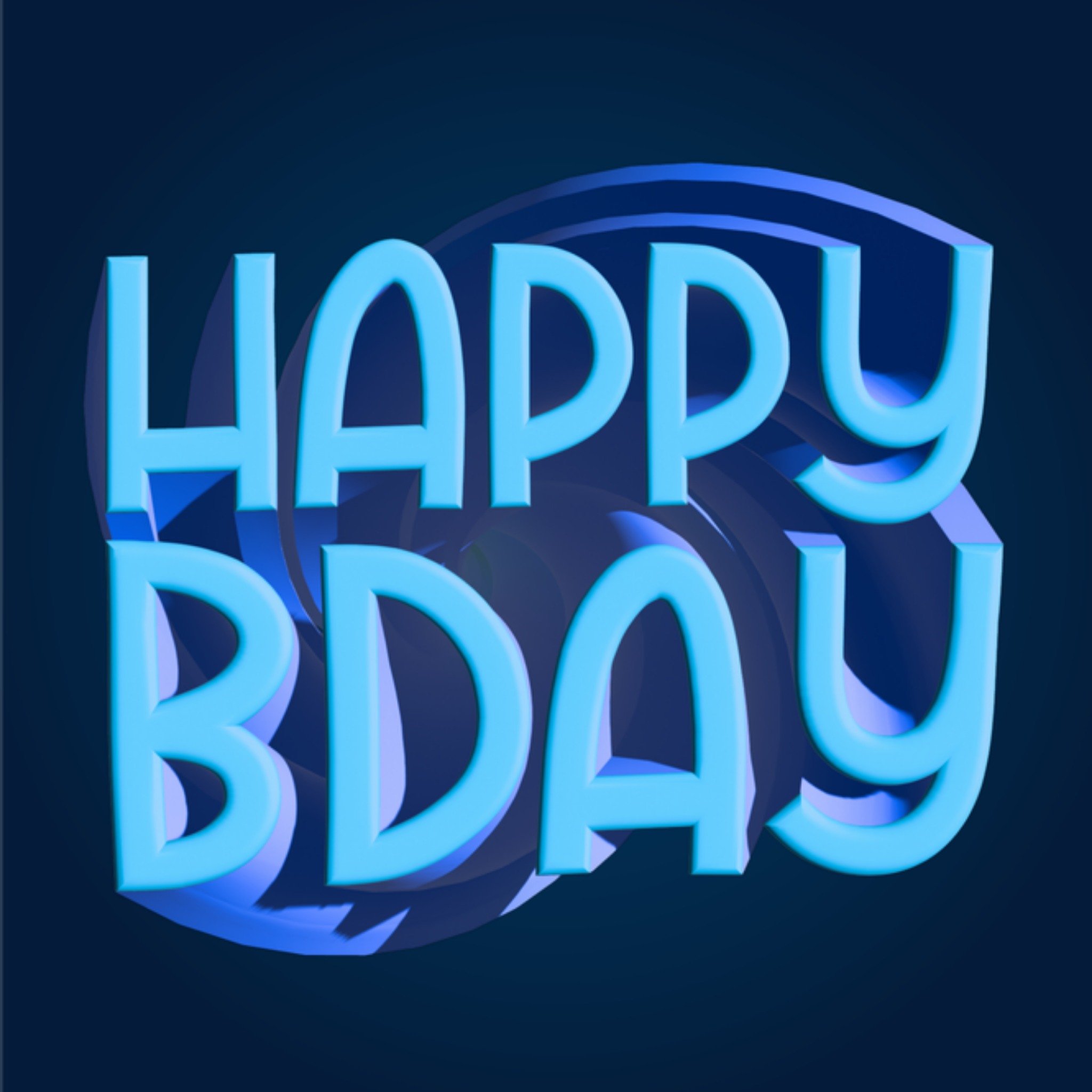 Greetz Verjaardagskaart 3D Typografie Vierkant