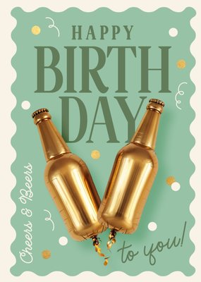Luckz | Verjaardagskaart | Man bier ballonnen