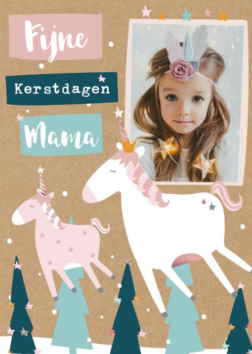 Greetz | Kerstkaart | fotokaart unicorn