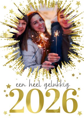 Tsjip | Kerstkaart | Een heel gelukkig 2026 | Sterretjes en starren | Met foto
