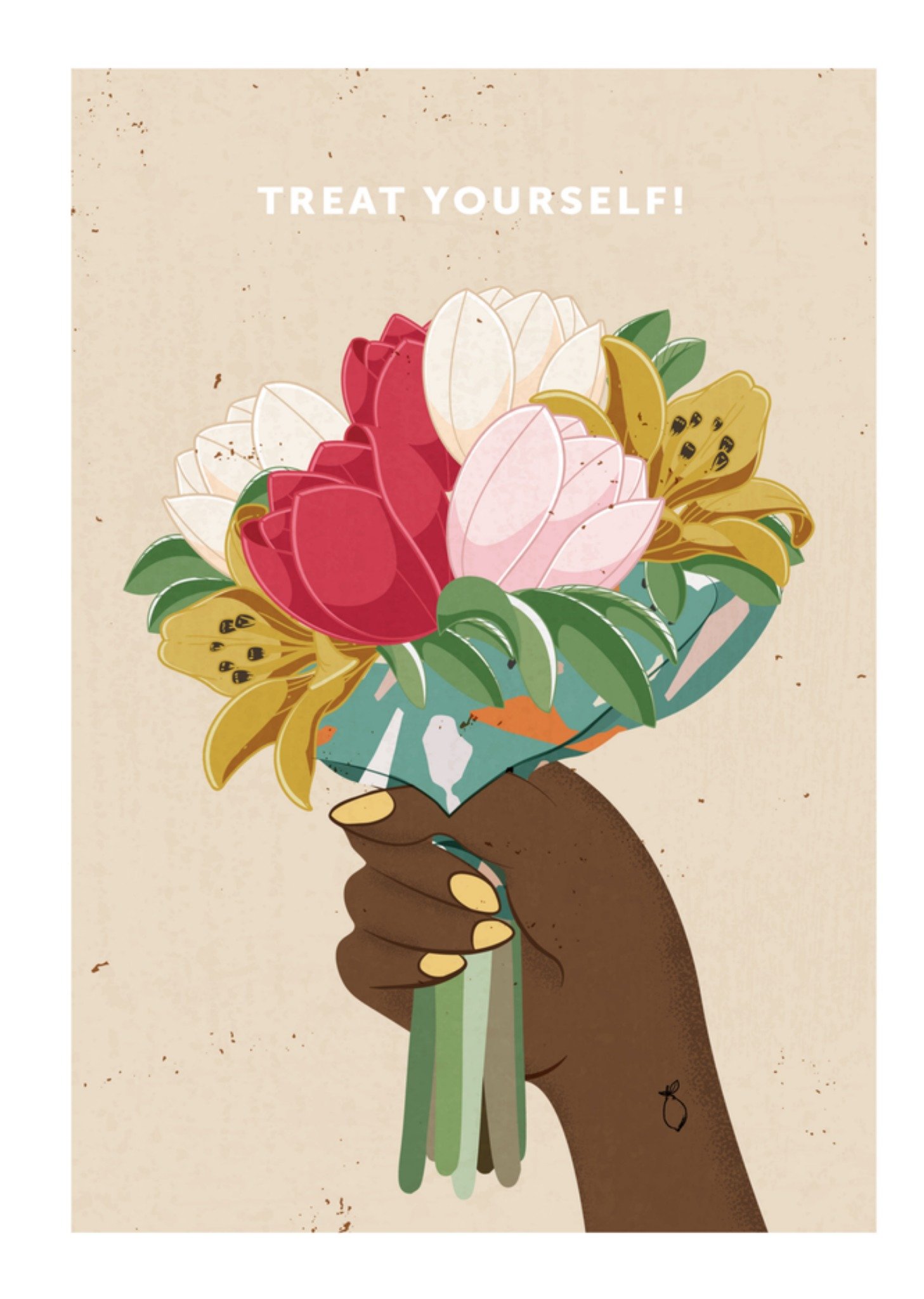 Zomaar Treat yourself! Kaart Melolelo