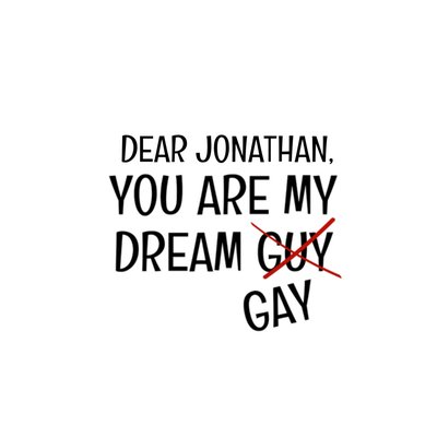 Jij Bent Mijn Droomgay Grappige Typografie Kaart