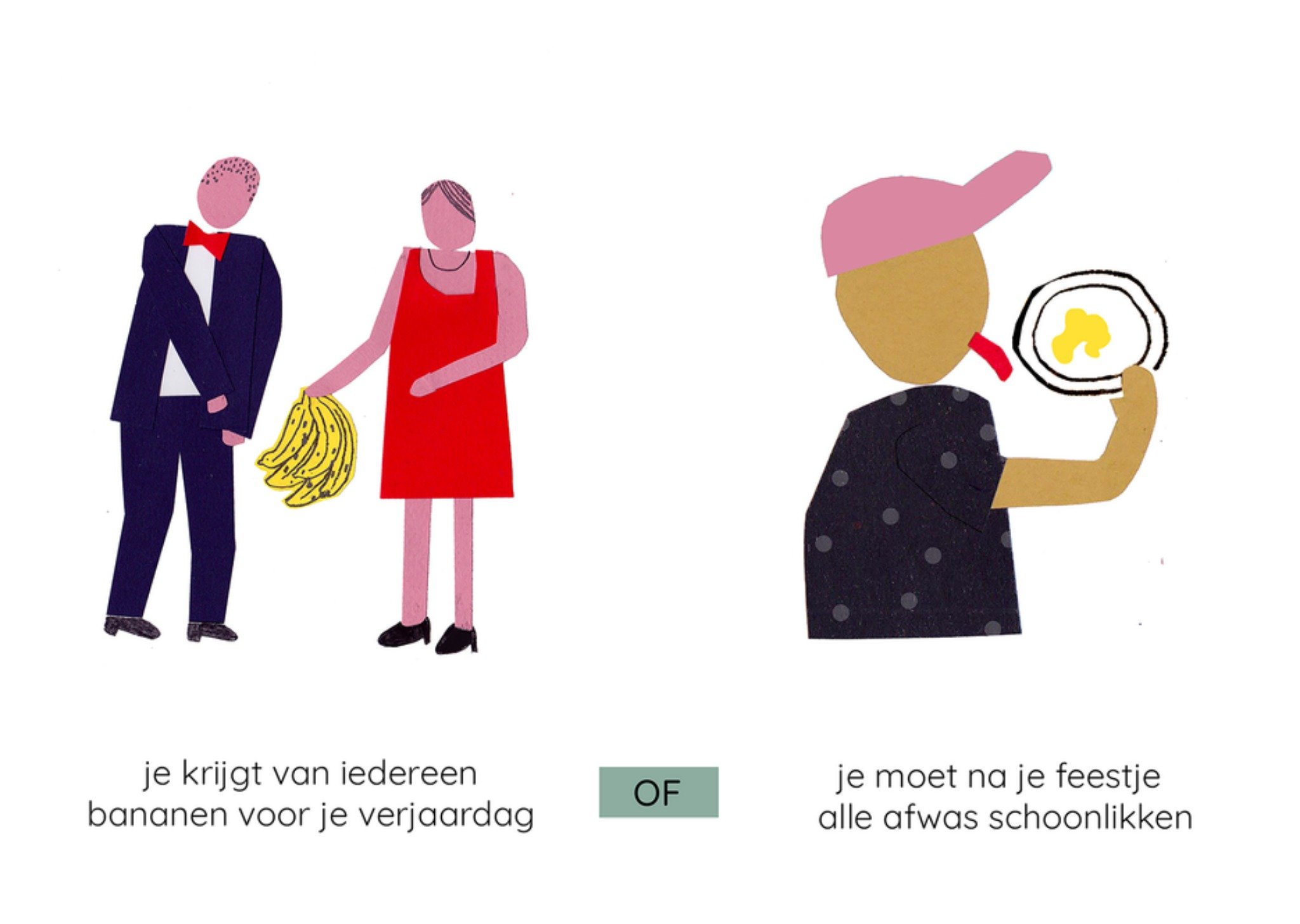 Verjaardagskaart Bananen Kaart Dilemma op Dinsdag