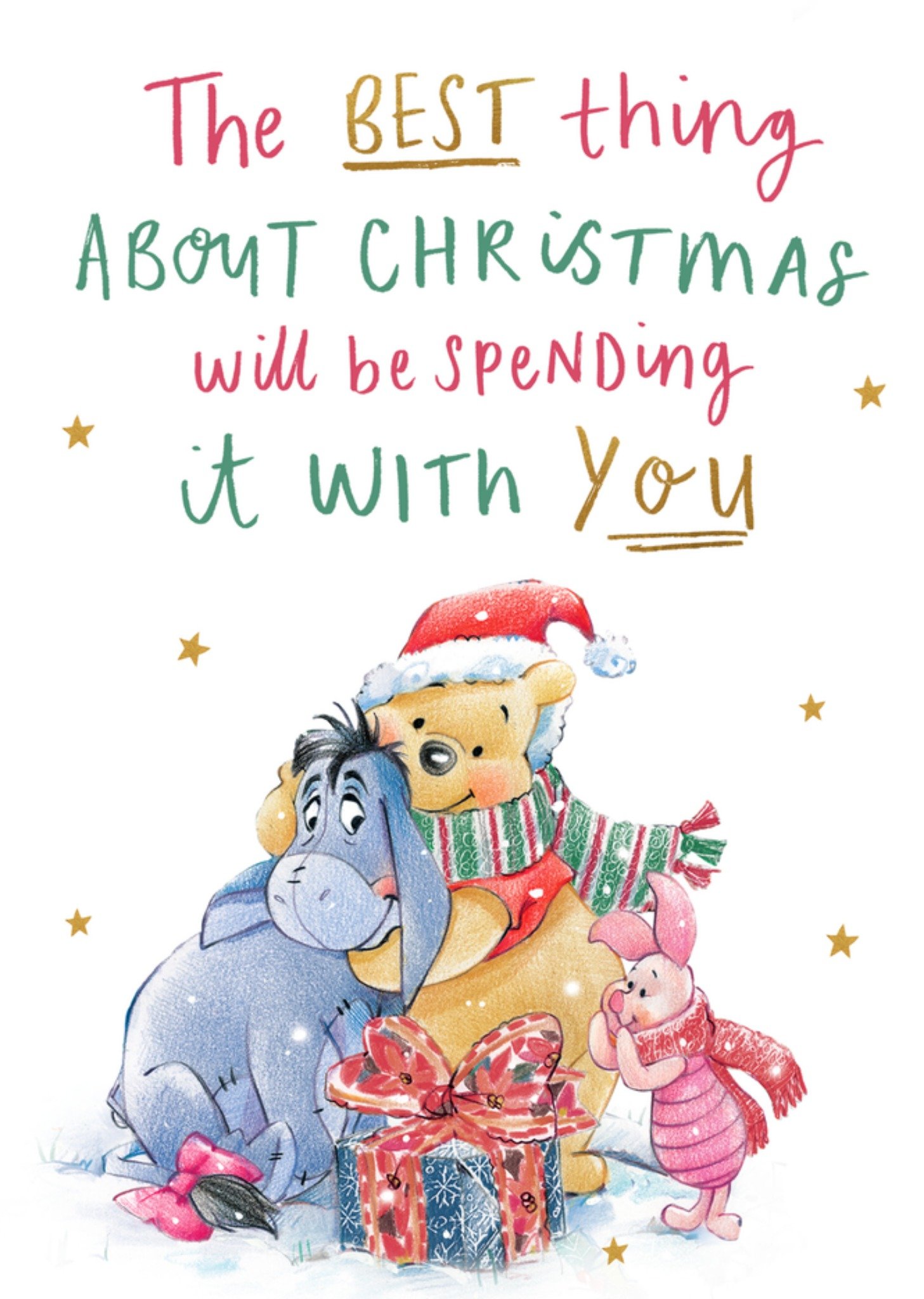 Disney Kerstkaart Winnie the Pooh Winnie de Poeh