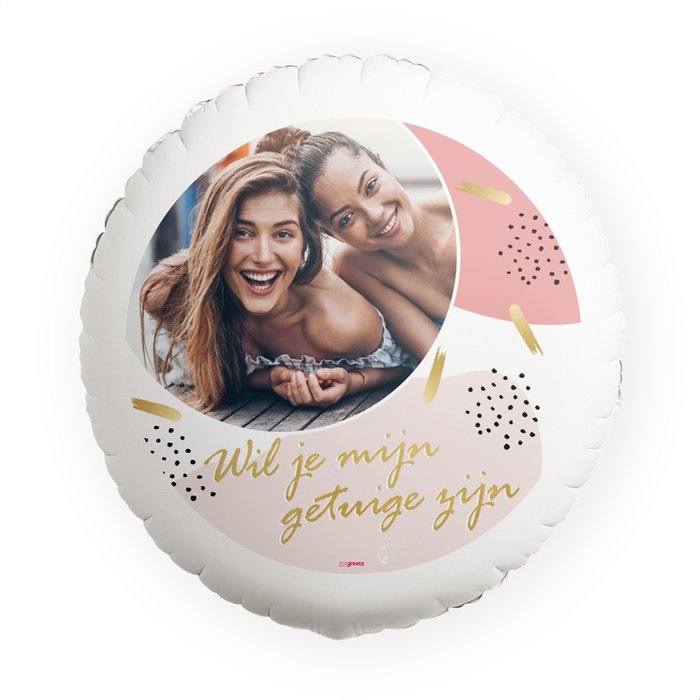 Ballon 'Wil je mij getuige zijn? met eigen naam'