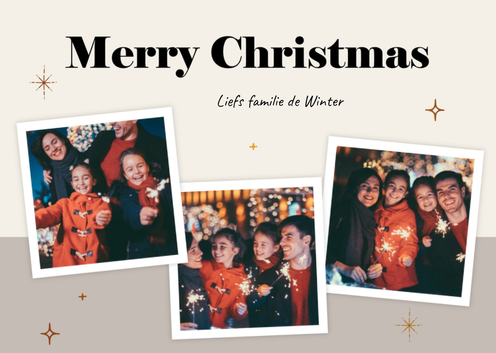 Kerstkaart fotokaart aanpasbare naam Greetz