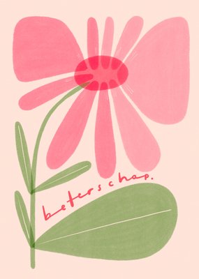Gozde | Beterschapskaart | Beterschap Pink Flower