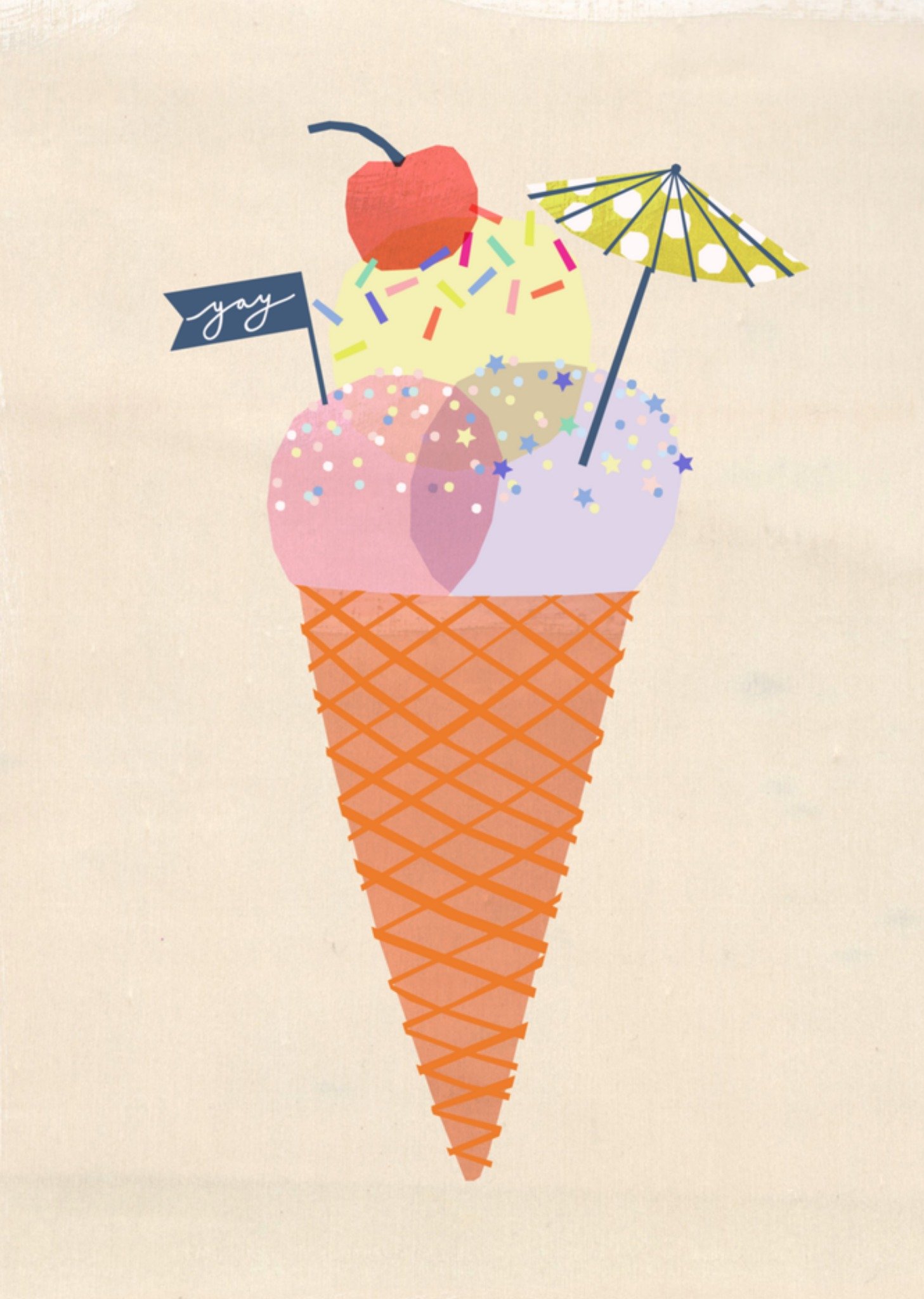 Verjaardagskaart ijsje Kaart Greetz