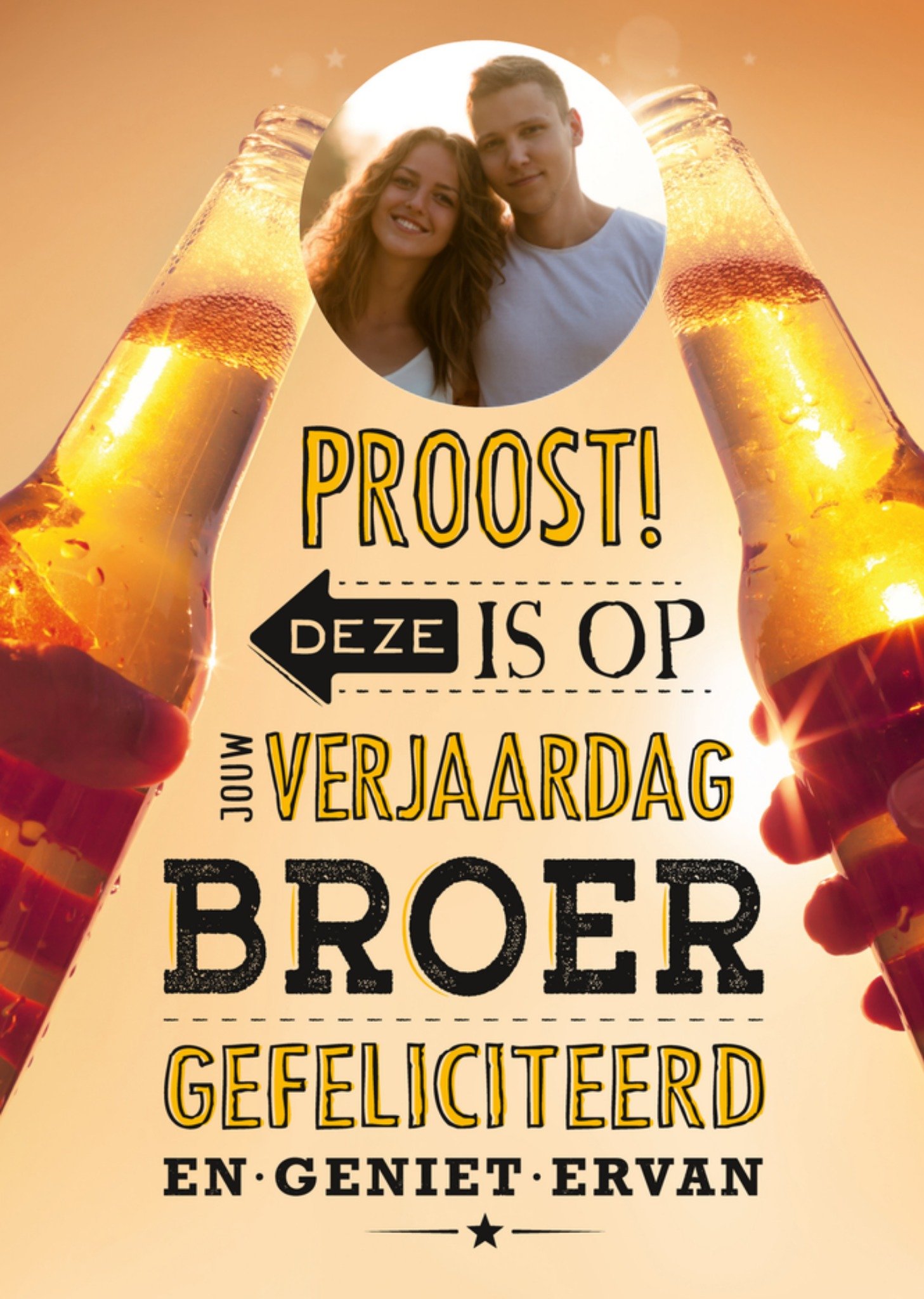 Verjaardag Bier Broer Kaart Paperclip