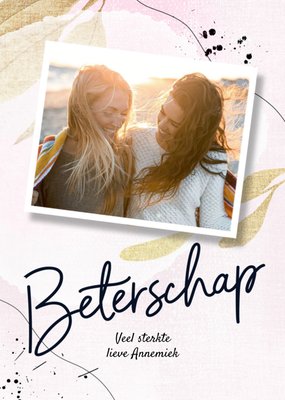 Luckz | Beterschapskaart | Beterschap veel sterkte + foto