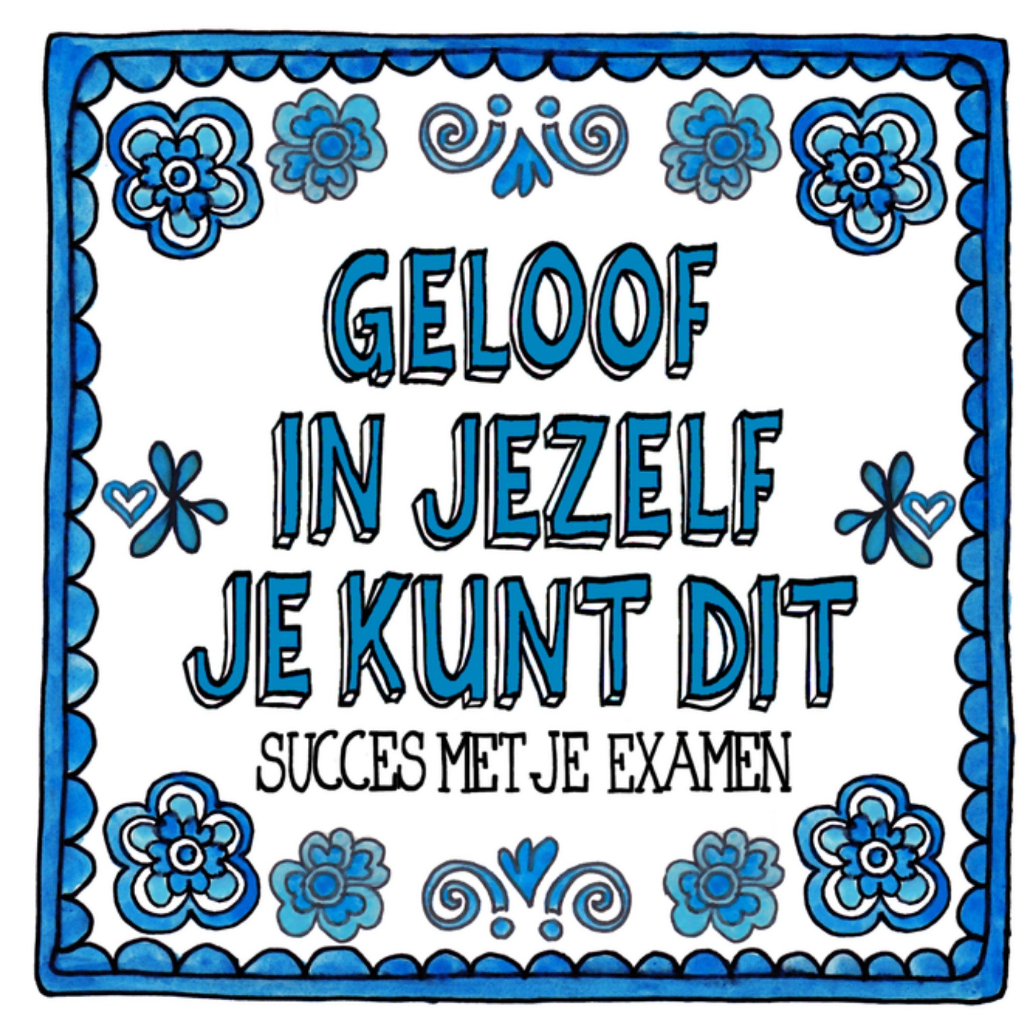 Geslaagdkaart Ggeloof in jezelf je kunt dit Sandysign