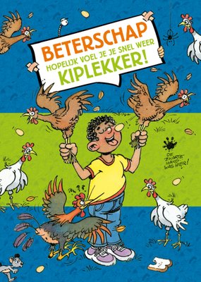 Jan van Haasteren Junior | Beterschapskaart | Kiplekker