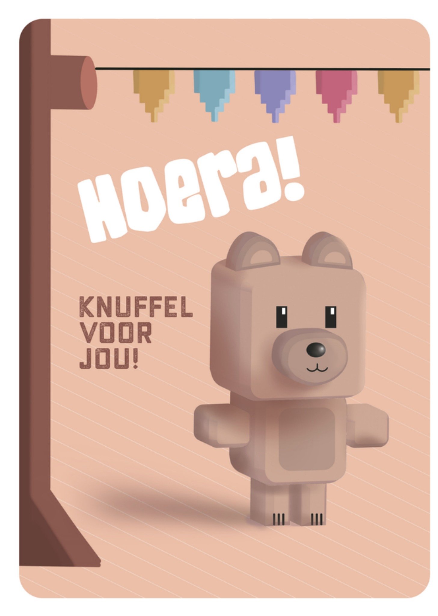 Verjaardagskaart beertje knuffel Kaart Greetz