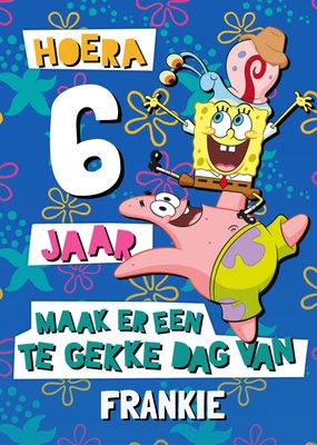 SpongeBob SquarePants Maak Er Een Te Gekke Dag Van 6e Verjaardag Kaart