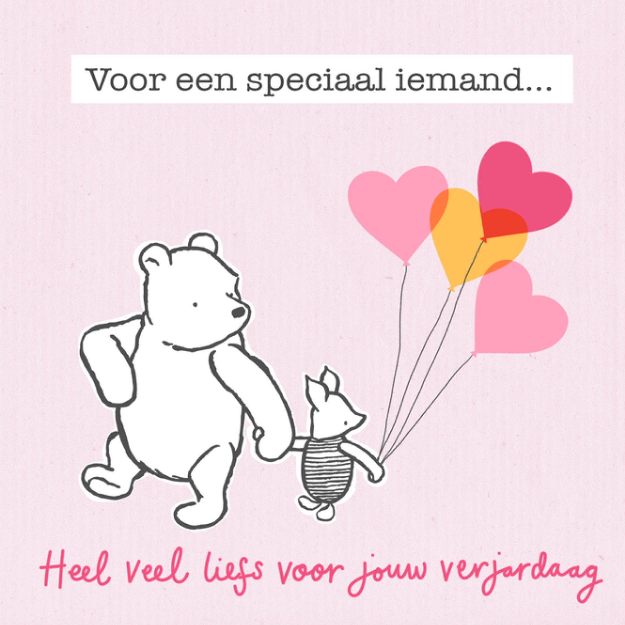 Disney Verjaardagskaart Winnie the Pooh Voor een speciaal iemand Vierkante Kaart Winnie de Poeh