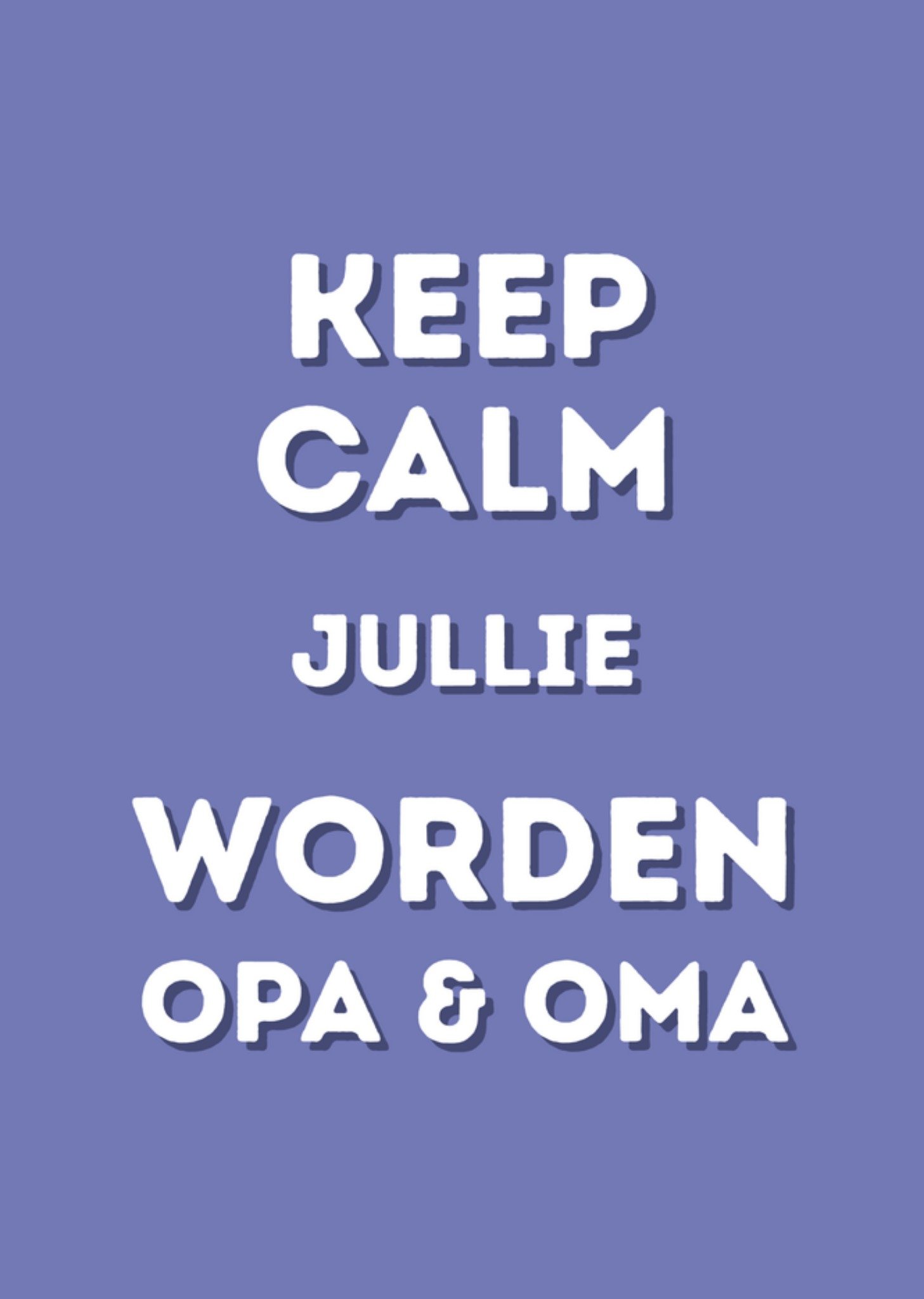 Zwangerschapskaart kleinkind opa oma Greetz